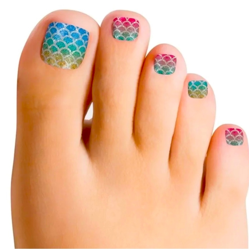 RETIRED!! Color Street Pedicure Set, Any Fin Goes, 100% Nail Polish Strips, NWT